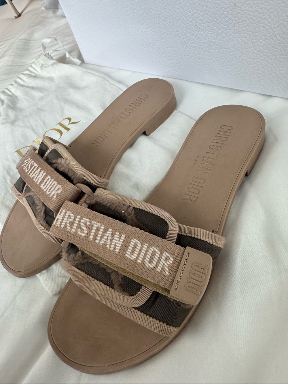 Dior Beige/Tan Women's Sandal (Beige) - Picture 2 of 3